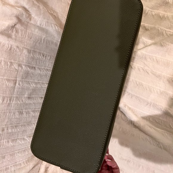 NWT Kate Spade Hand Painted Koi Fish Olive GreePebbled Leather Shoulder Tote Bag - Picture 5 of 5